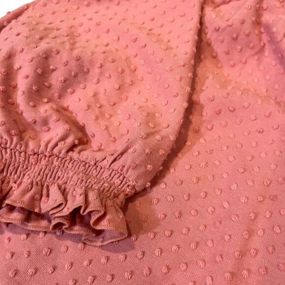NWT J. Crew Pink Textured Ruffle Puff Sleeve and Neckline Women's Size XXS - Picture 7 of 7